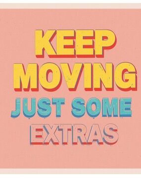 Keep Moving Just Some Extras Pink Decorative Curtain Panel